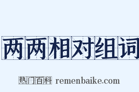 两两相对组词是什么意思的图片